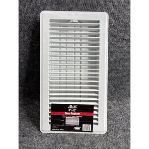 Register Floor Vent Cover Altus White Steel 6x12 Inch HVAC